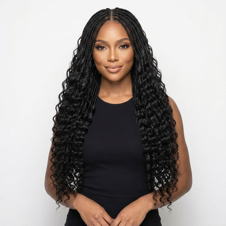 20" Deep Wave Feather Crochet