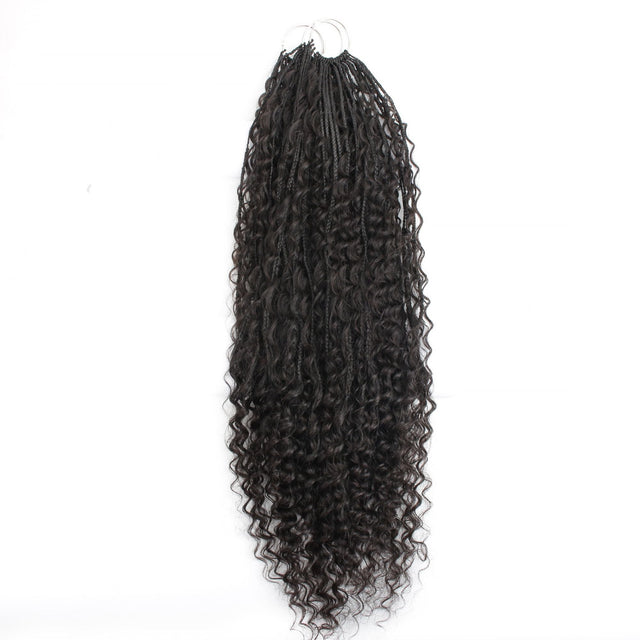 Deep Wave Boho Braids with Human Hair Blend
